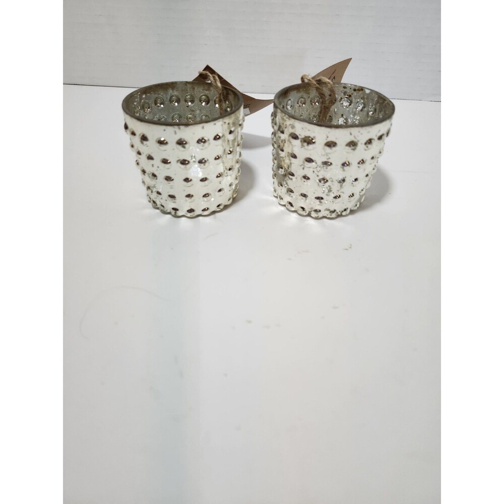 Hobnail Tea Light Holder Lot Of 2